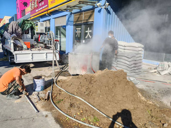 青山湖顶管注浆加固